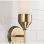Capital Lighting 652411MA Matte Brass 5''w X 19.75''h 1-light Cylindrical Sconce In Matte Brass With Soft White Glass Image 5