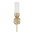 Capital Lighting 652411MA Matte Brass 5''w X 19.75''h 1-light Cylindrical Sconce In Matte Brass With Soft White Glass Image 4