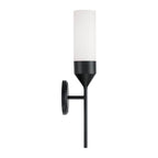 Capital Lighting 652411MB Matte Black 5''w X 19.75''h 1-light Cylindrical Sconce In Matte Black With Soft White Glass Image 3