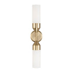 Capital Lighting 652421MA Matte Brass 25''w X 5''h 2-light Cylindrical Sconce In Matte Brass With Soft White Glass Image 4