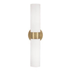 Capital Lighting 652621AD Aged Brass 5''w X 20.50''h 2-light Dual Linear Sconce Bath Bar In Aged Brass With Soft White Glass Image 4