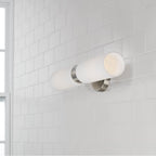 Capital Lighting 652621BN Brushed Nickel 5''w X 20.50''h 2-light Dual Linear Sconce Bath Bar In Brushed Nickel With Soft White Glass Image 5