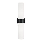 Capital Lighting 652621MB Matte Black 5''w X 20.50''h 2-light Dual Linear Sconce Bath Bar In Matte Black With Soft White Glass Image 4