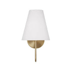 Capital Lighting 652711MA Matte Brass 7.50''w X 14''h 1-light Sconce In Matte Brass With Tapered White Fabric Shade And Glass Diffuser Image 3