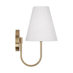 Capital Lighting 652711MA Matte Brass 7.50''w X 14''h 1-light Sconce In Matte Brass With Tapered White Fabric Shade And Glass Diffuser Image 2