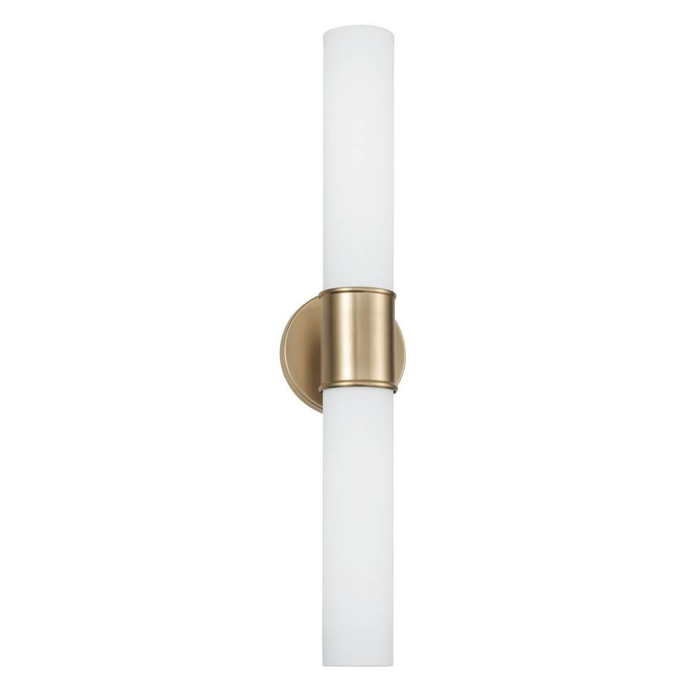 Capital Lighting 653221MA Matte Brass 25.25''w X 5''h 2-light Dual Sconce In Matte Brass With Soft White Glass Image 1