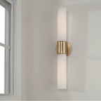 Capital Lighting 653221MA Matte Brass 25.25''w X 5''h 2-light Dual Sconce In Matte Brass With Soft White Glass Image 5