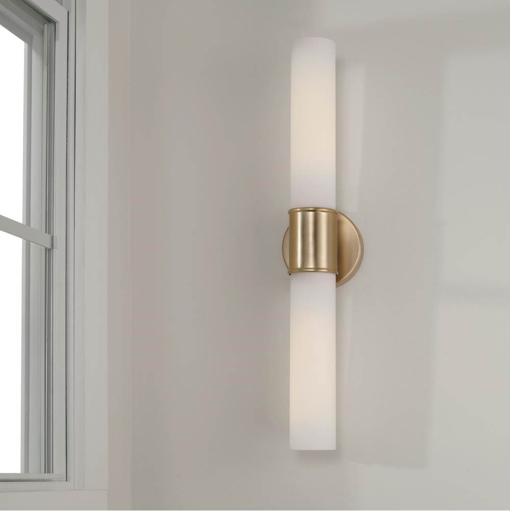 Capital Lighting 653221MA Matte Brass 25.25''w X 5''h 2-light Dual Sconce In Matte Brass With Soft White Glass Image 5