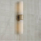 Capital Lighting Parson 25.25''w X 5''h 2-light Dual Sconce In Matte Brass With Soft White Glass