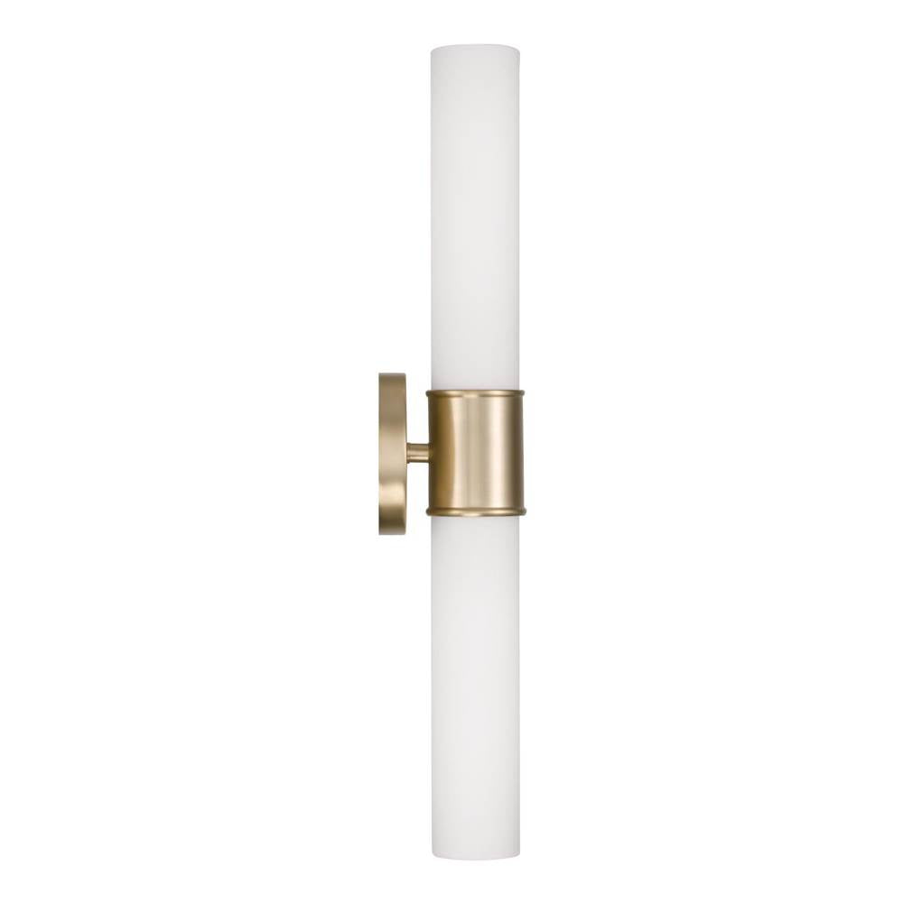 Capital Lighting 653221MA Matte Brass 25.25''w X 5''h 2-light Dual Sconce In Matte Brass With Soft White Glass Image 2
