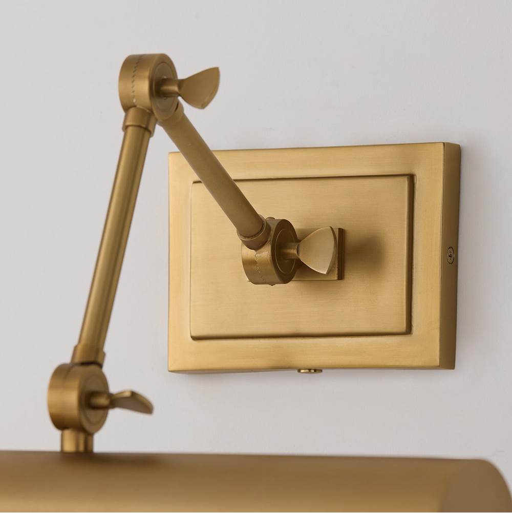 Capital Lighting 653711AD Aged Brass 4''h X 16''w Adjustable Pivoting Picture Light Wall Sconce In Aged Brass With Optional Plug-in And Cord Cover Image 5
