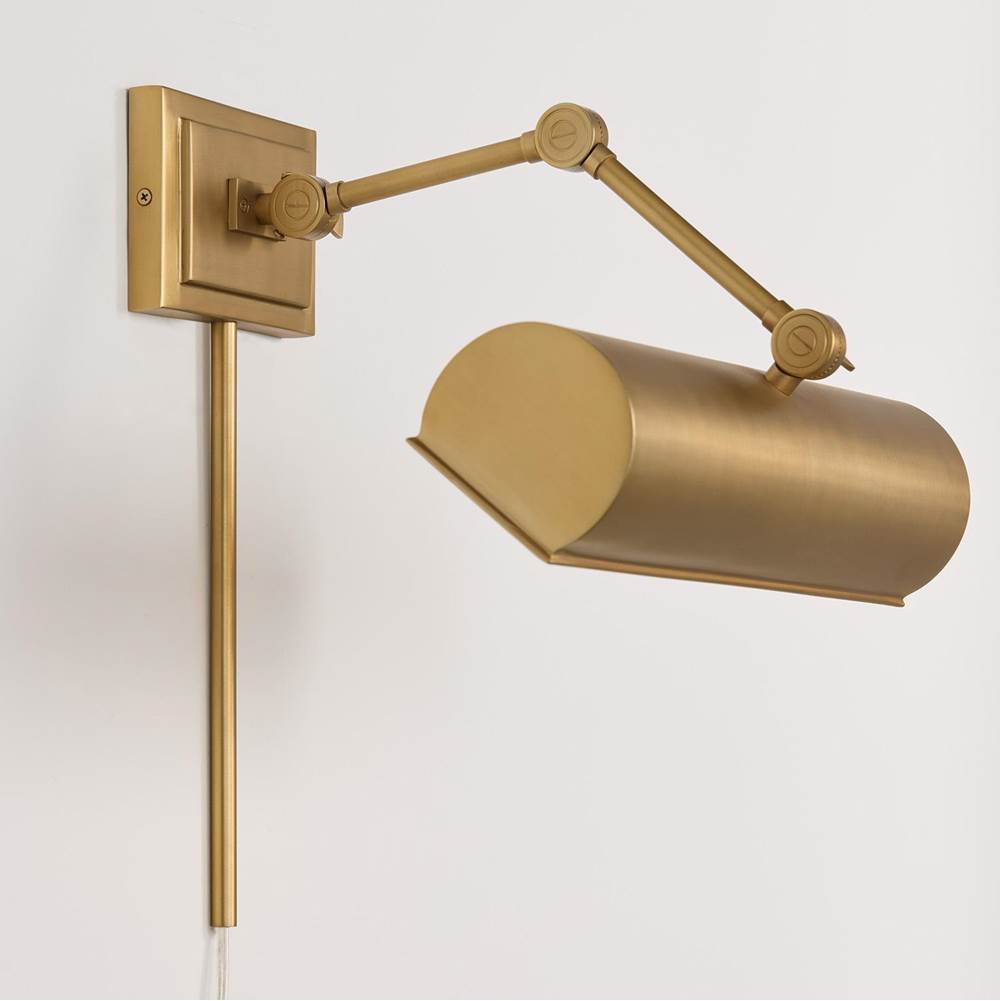 Capital Lighting 653711AD Aged Brass 4''h X 16''w Adjustable Pivoting Picture Light Wall Sconce In Aged Brass With Optional Plug-in And Cord Cover Image 3