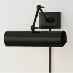 Capital Lighting 653711MB Matte Black 5''h X 16''w Adjustable Pivoting Picture Light Wall Sconce In Matte Black With Optional Plug-in And Cord Cover Image 2