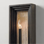 Capital Lighting 654011EB Espresso Stain,Black 8.5'' W X 20'' H 1-light Candle Sconce In Matte Black And Handcrafted Mango Wood In Espresso Stain Image 7