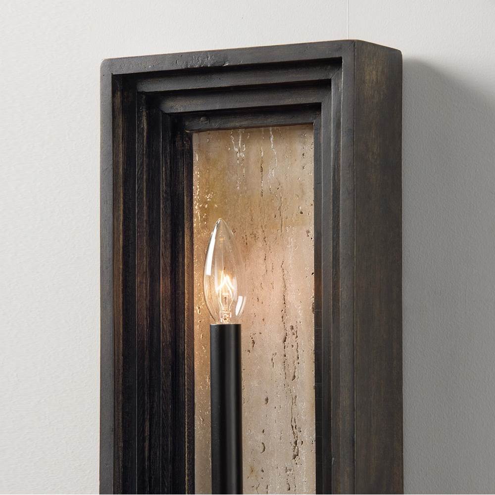 Capital Lighting 654011EB Espresso Stain,Black 8.5'' W X 20'' H 1-light Candle Sconce In Matte Black And Handcrafted Mango Wood In Espresso Stain Image 7