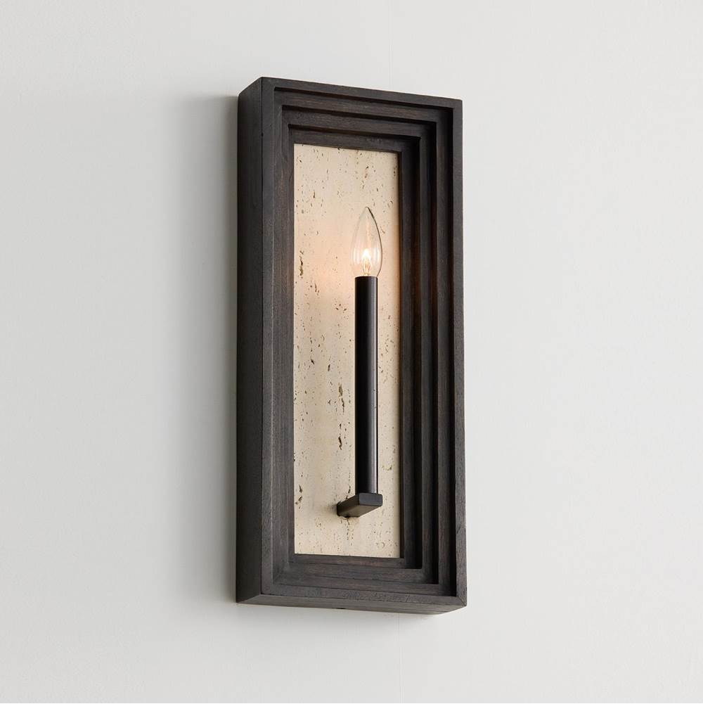 Capital Lighting 654011EB Espresso Stain,Black 8.5'' W X 20'' H 1-light Candle Sconce In Matte Black And Handcrafted Mango Wood In Espresso Stain Image 5