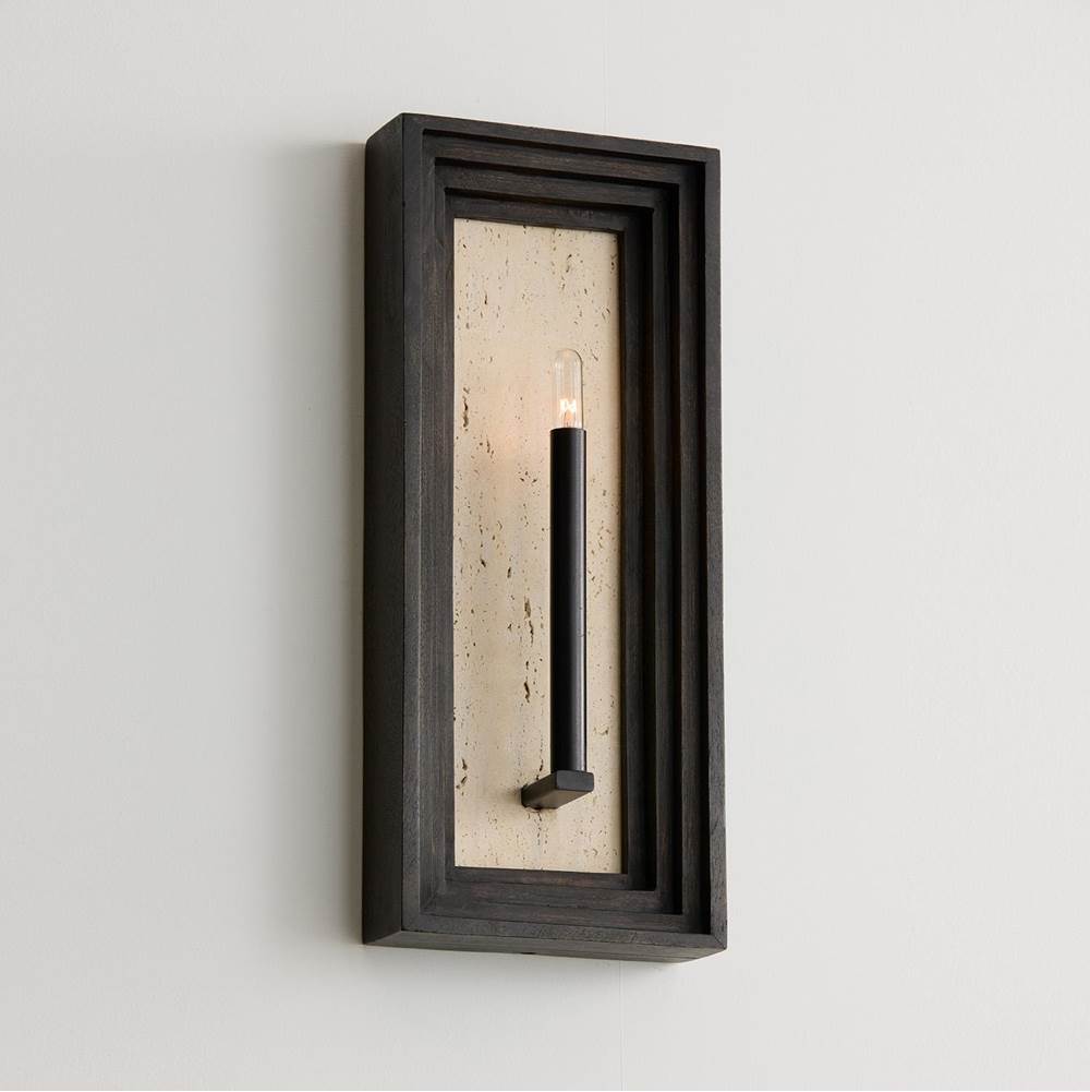 Capital Lighting 654011EB Espresso Stain,Black 8.5'' W X 20'' H 1-light Candle Sconce In Matte Black And Handcrafted Mango Wood In Espresso Stain Image 4