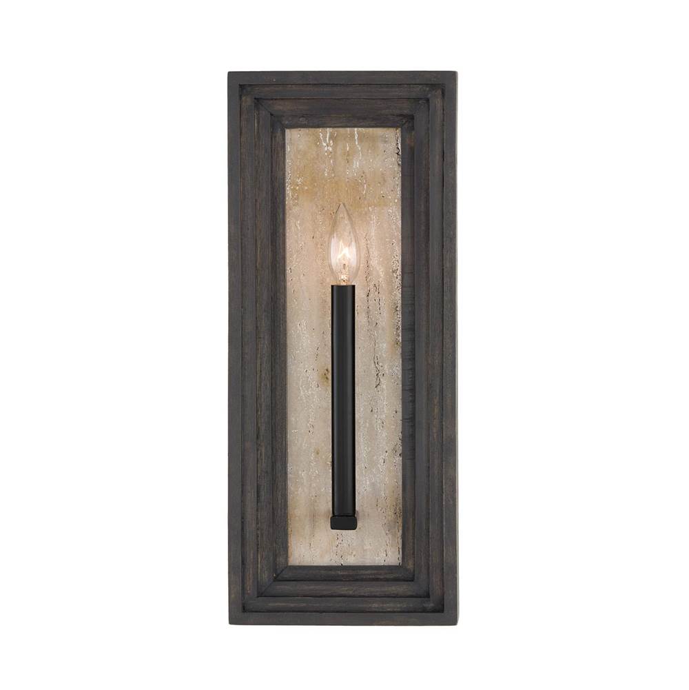 Capital Lighting 654011EB Espresso Stain,Black 8.5'' W X 20'' H 1-light Candle Sconce In Matte Black And Handcrafted Mango Wood In Espresso Stain Image 6