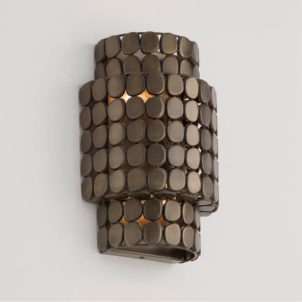Capital Lighting Eliana 10.25'' W X 14.75'' H Flush Mount Medallion Wall Sconce In Dark Brass