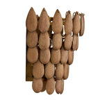 Capital Lighting 654411LW Light Wood,Patinaed Brass 11.5'' H X 13.5'' W 1-light Flush Mount Sconce In Hand-distressed Patinaed Brass And Handcrafted Mango Wood Image 3