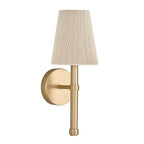 Capital Lighting 654511MA Matte Brass 5'' W X 14'' H 1-light Wallchiere Sconce In Matte Brass With Tapered Bleached Natural Rope Shade Image 1