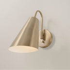 Capital Lighting 654911MA Matte Brass 12.75'' H X 6.75'' W 1-light Modern Swing Arm Sconce In Matte Brass With Painted White Interior Image 6