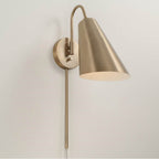 Capital Lighting 654911MA Matte Brass 12.75'' H X 6.75'' W 1-light Modern Swing Arm Sconce In Matte Brass With Painted White Interior Image 3