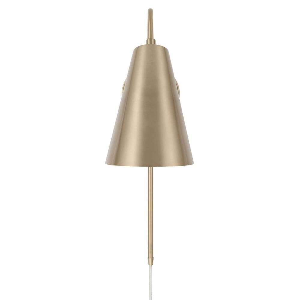 Capital Lighting 654911MA Matte Brass 12.75'' H X 6.75'' W 1-light Modern Swing Arm Sconce In Matte Brass With Painted White Interior Image 5