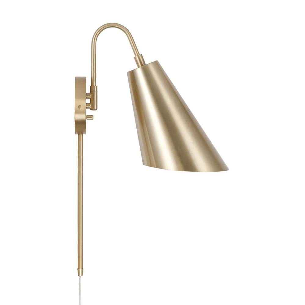 Capital Lighting 654911MA Matte Brass 12.75'' H X 6.75'' W 1-light Modern Swing Arm Sconce In Matte Brass With Painted White Interior Image 4