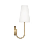 Capital Lighting 655211AD-550 Aged Brass 5.75'' W X 17.25'' H 1-light Armed Sconce In Aged Brass With Tapered Soft White Glass Image 2