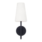 Capital Lighting 655211MB-550 Matte Black 5.75'' W X 17.25'' H 1-light Armed Sconce In Matte Black With Tapered Soft White Glass Image 4