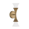 Capital Lighting 655721ML Mystic Luster 5'' W X 15'' H 2-light Sconce In Mystic Luster With Soft White Glass Image 1