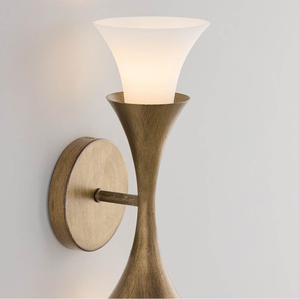 Capital Lighting 655721ML Mystic Luster 5'' W X 15'' H 2-light Sconce In Mystic Luster With Soft White Glass Image 4