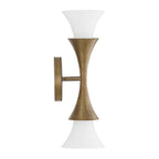 Capital Lighting 655721ML Mystic Luster 5'' W X 15'' H 2-light Sconce In Mystic Luster With Soft White Glass Image 2
