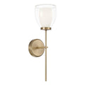 Capital Lighting 655911AD Aged Brass 6.25'' W X 20'' H 1-light Wallchiere Sconce In Aged Brass With Layered White And Clear Glass Image 1
