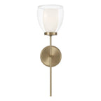 Capital Lighting 655911AD Aged Brass 6.25'' W X 20'' H 1-light Wallchiere Sconce In Aged Brass With Layered White And Clear Glass Image 3