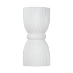 Capital Lighting 656121CE Ceramic White 8'' W X 16.75'' H 2-light Handcrafted Fluted Ceramic Sconce In Matte White Image 5