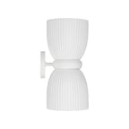 Capital Lighting 656121CE Ceramic White 8'' W X 16.75'' H 2-light Handcrafted Fluted Ceramic Sconce In Matte White Image 4