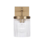Capital Lighting 656211AD-555 Aged Brass 5.5'' W X 10.75'' H 1-light Sconce In Aged Brass With Clear Beveled Fluted Glass Image 3