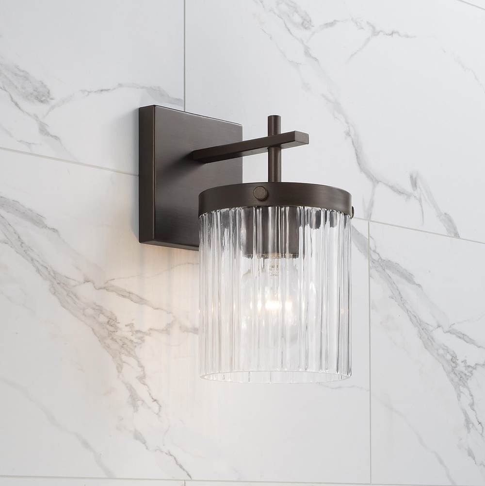 Capital Lighting 656211OR-555 Oil Rubbed Bronze 5.5'' W X 10.75'' H 1-light Sconce In Oil Rubbed Bronze With Clear Beveled Fluted Glass Image 2