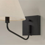 Capital Lighting 656611ES-713 Espresso 8.5'' W X 10.25'' H 1-light Swivel Armed Sconce In Espresso And Tapered Soft Tan Fabric Shade With Optional Plug-in And Cord Cover Image 3