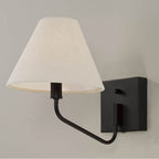 Capital Lighting 656611ES-713 Espresso 8.5'' W X 10.25'' H 1-light Swivel Armed Sconce In Espresso And Tapered Soft Tan Fabric Shade With Optional Plug-in And Cord Cover Image 2