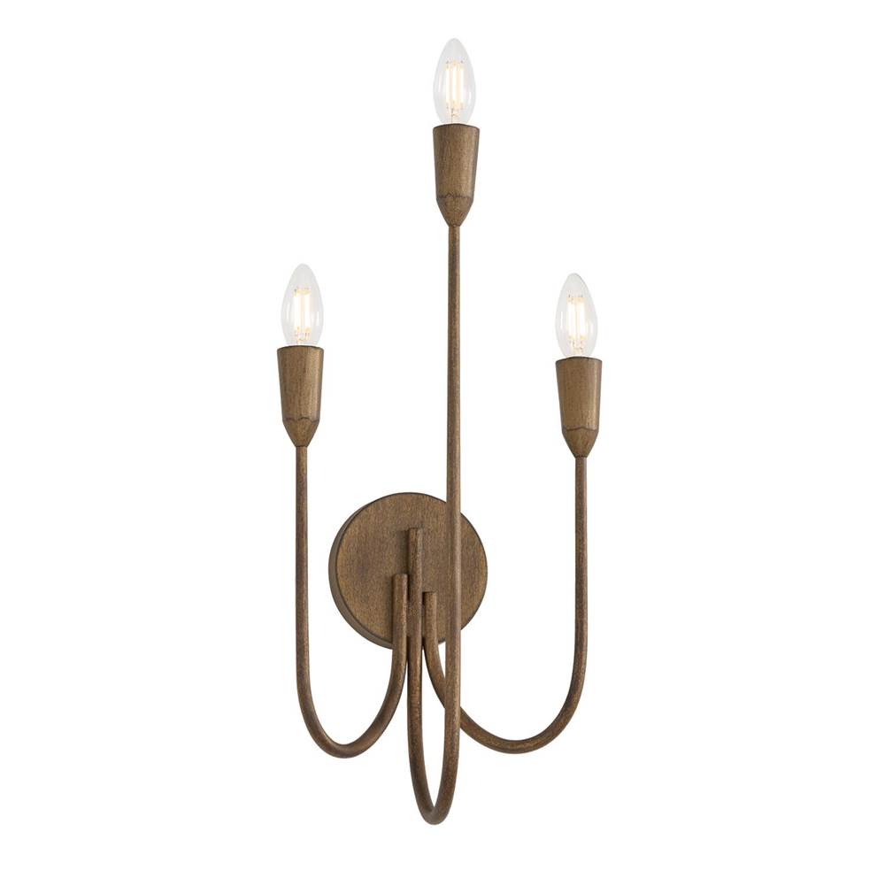 Capital Lighting 656831MZ Mystic Bronze 10.25'' W X 21'' H 3-light Candle Sconce In Mystic Bronze Image 1