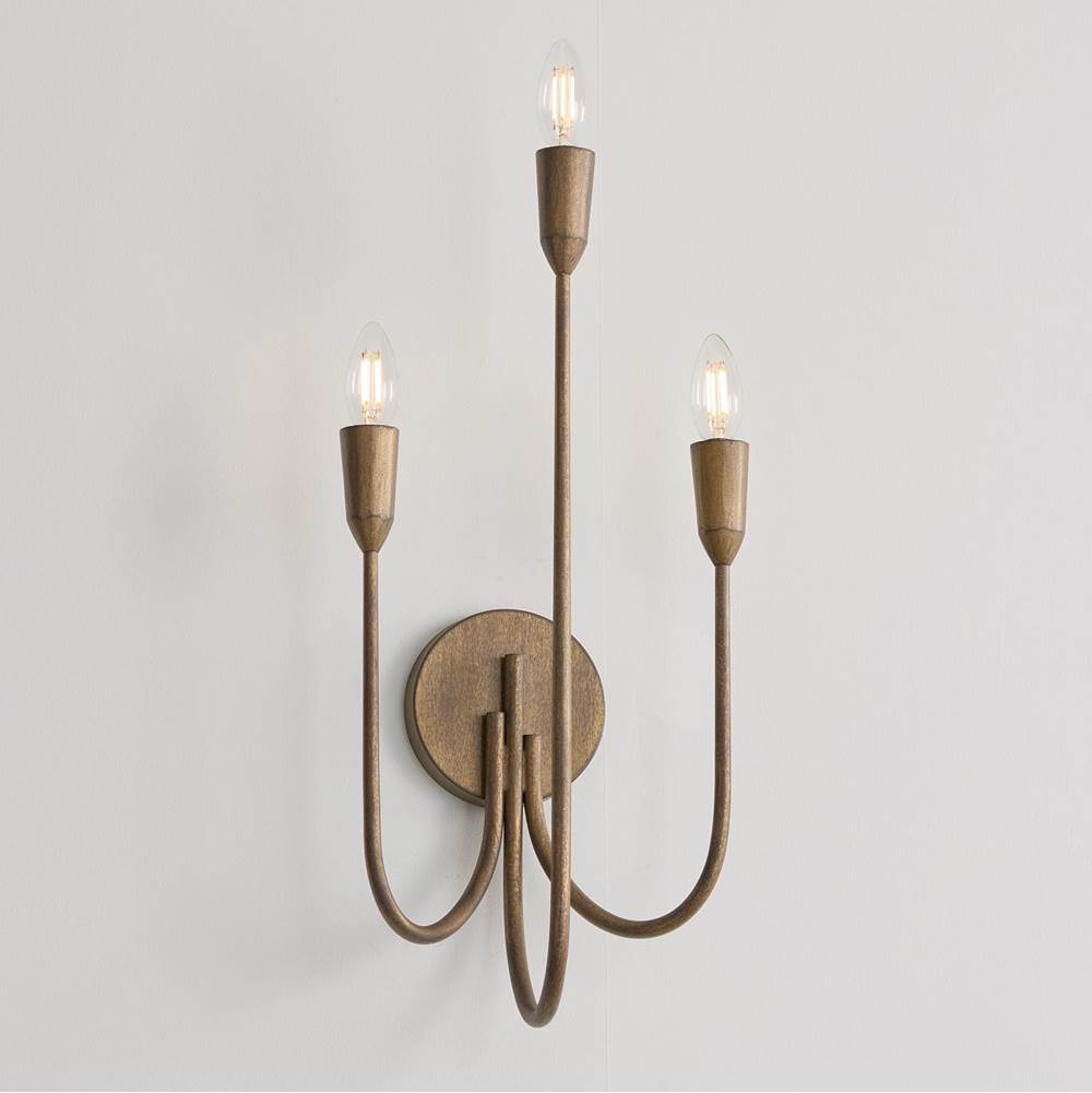 Capital Lighting Marley 10.25'' W X 21'' H 3-light Candle Sconce In Mystic Bronze