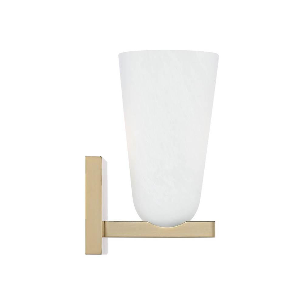 Capital Lighting 656911MA-556 Matte Brass 4.75'' W X 9'' H 1-light Sconce In Matte Brass With Faux Alabaster Glass Image 4