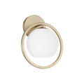 Capital Lighting 657411MA-559 Matte Brass 9.5'' W X 12'' H 1-light Circle Sconce In Matte Brass With Soft White Glass Image 1