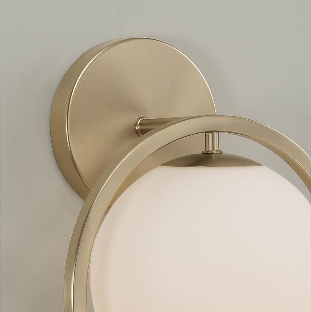 Capital Lighting 657411MA-559 Matte Brass 9.5'' W X 12'' H 1-light Circle Sconce In Matte Brass With Soft White Glass Image 4