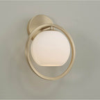 Capital Lighting Zeek 9.5'' W X 12'' H 1-light Circle Sconce In Matte Brass With Soft White Glass