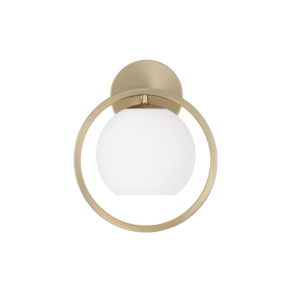 Capital Lighting 657411MA-559 Matte Brass 9.5'' W X 12'' H 1-light Circle Sconce In Matte Brass With Soft White Glass Image 3