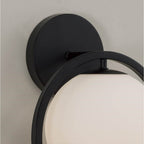 Capital Lighting 657411MB-559 Matte Black 9.5'' W X 12'' H 1-light Circle Sconce In Matte Black With Soft White Glass Image 4